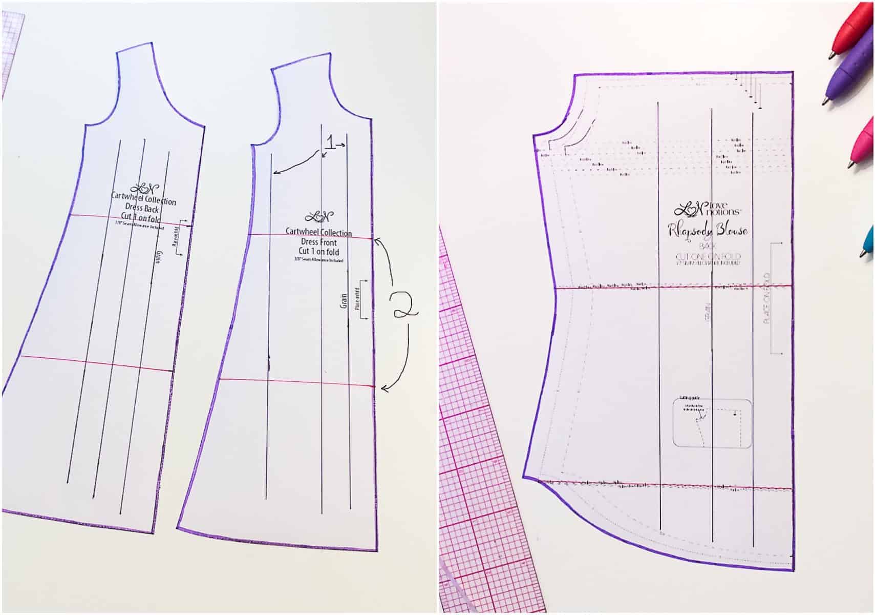 How to Lengthen or Shorten a Pattern - Love Notions Sewing Patterns