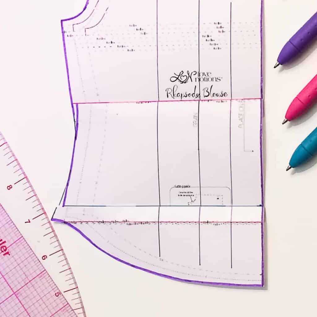 How to Lengthen or Shorten a Pattern - Love Notions Sewing Patterns