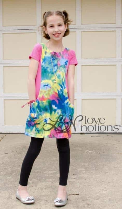 Girls tunic pdf sewing pattern by Love Notions.