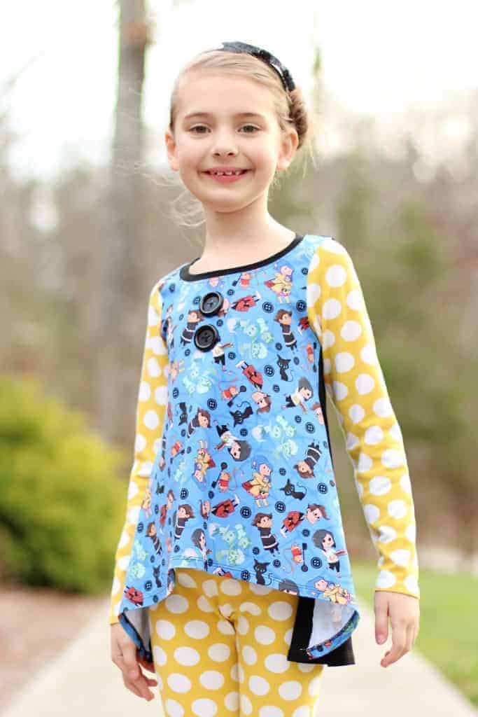 Girls sewing dress sewing pattern, easy and downloadable by Love Notions.