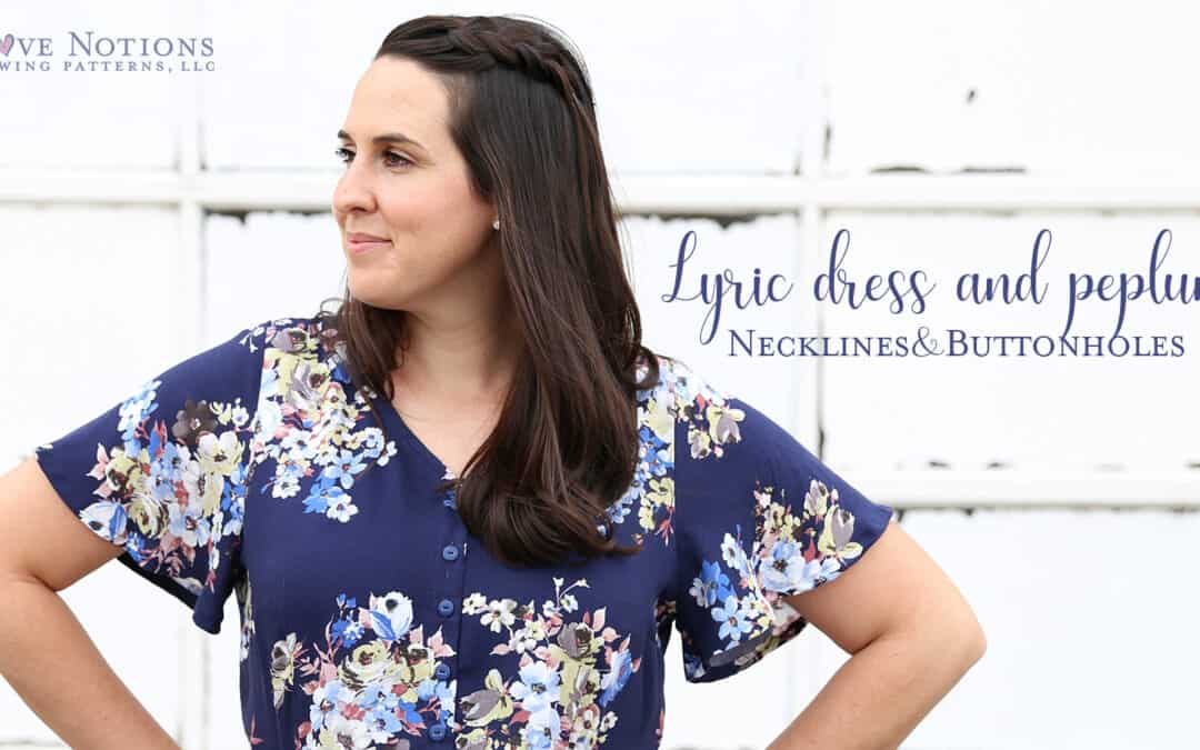 Lyric Peplum: Raised Neckline and Buttonholes