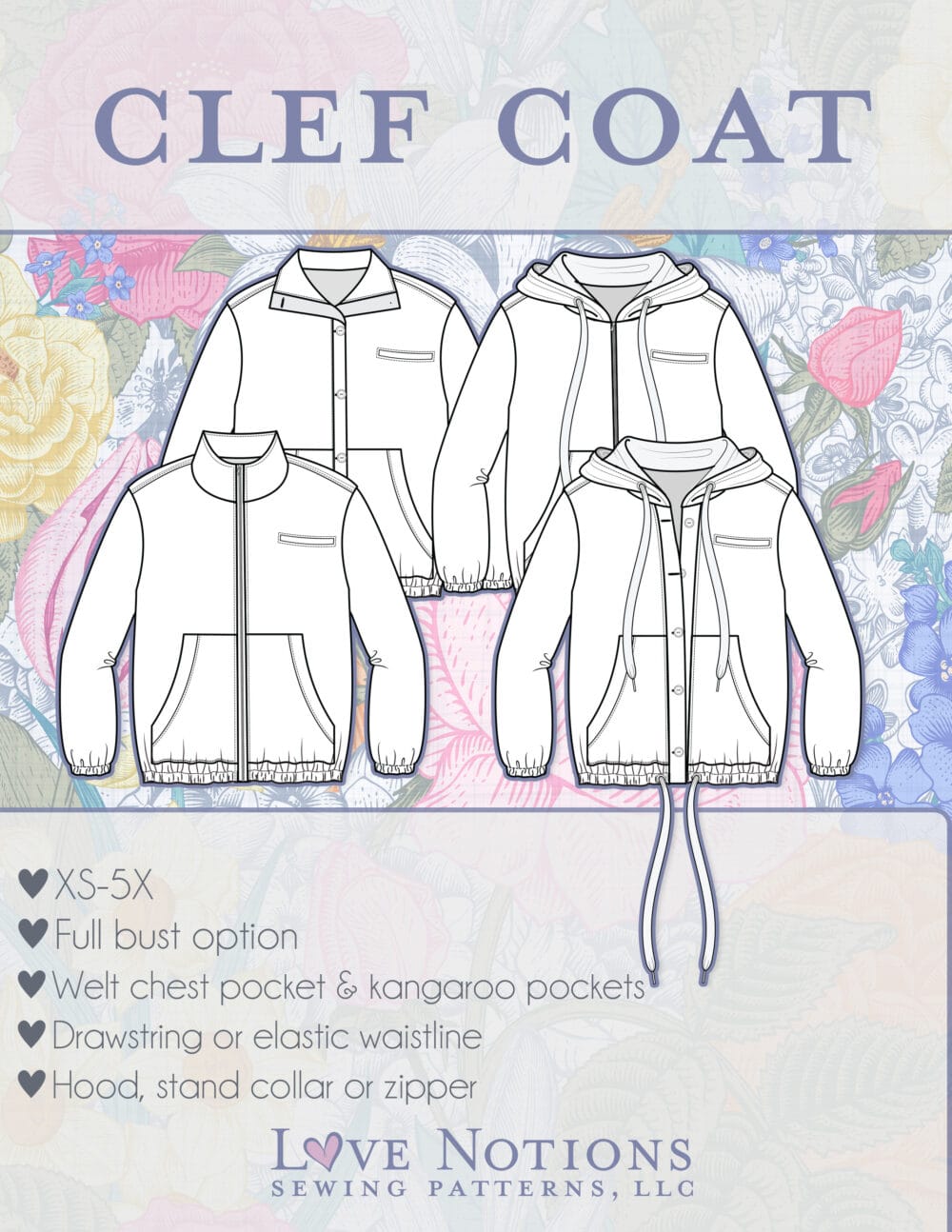 A Clef Coat for Every Season - Love Notions Sewing Patterns