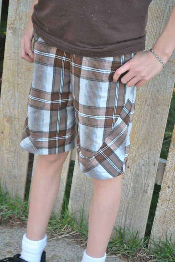 Boys swim trunks sewing pattern by Love Notions.