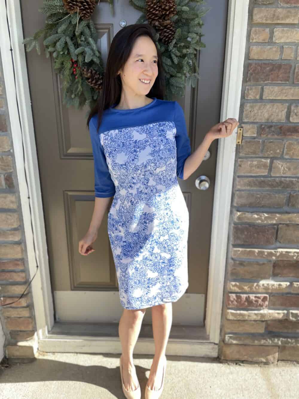 Knit sheath dress sewing pattern. Print and download it today.