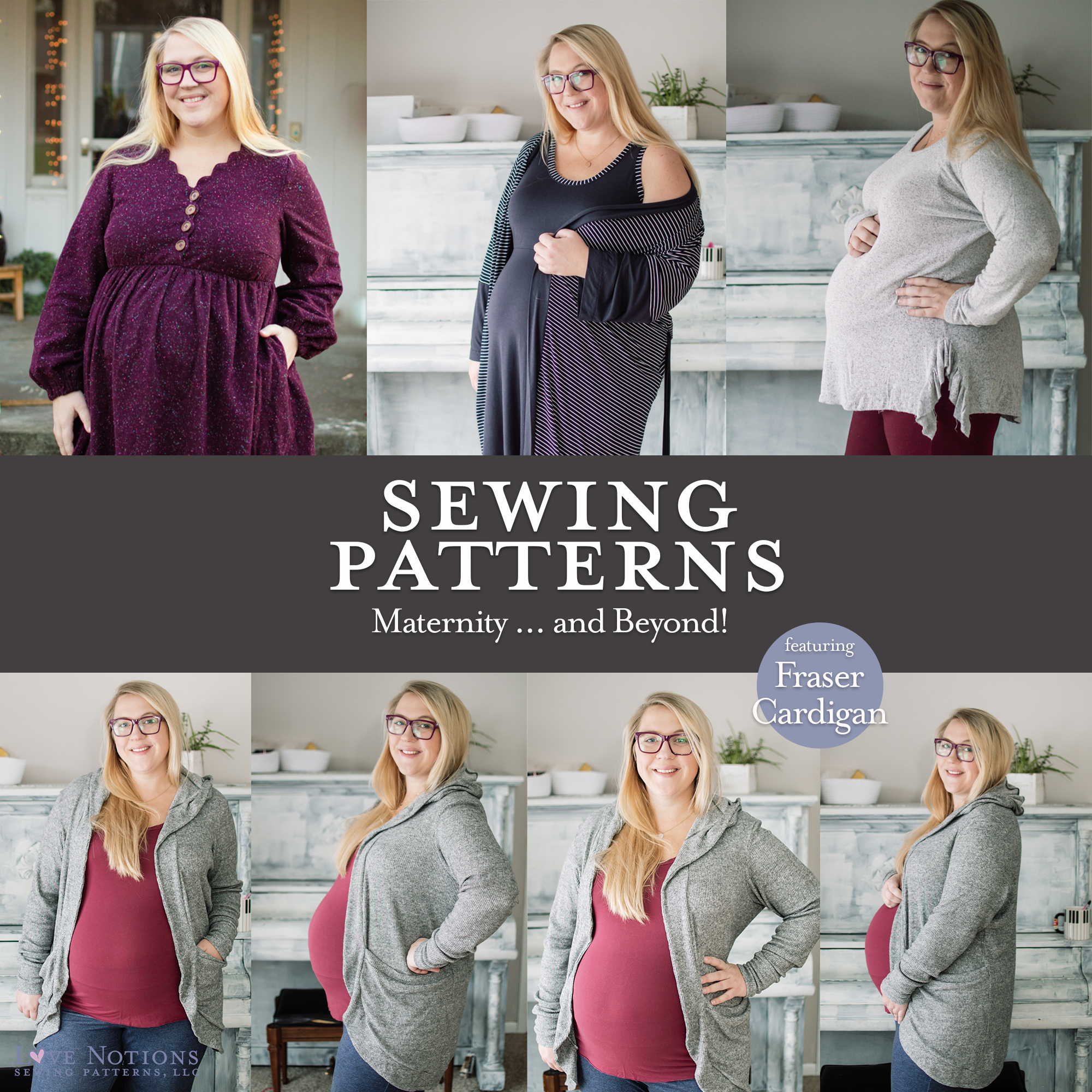 Maternity-Friendly Sewing Patterns: Plus, a closer look at Fraser Cardigan  - Love Notions Sewing Patterns