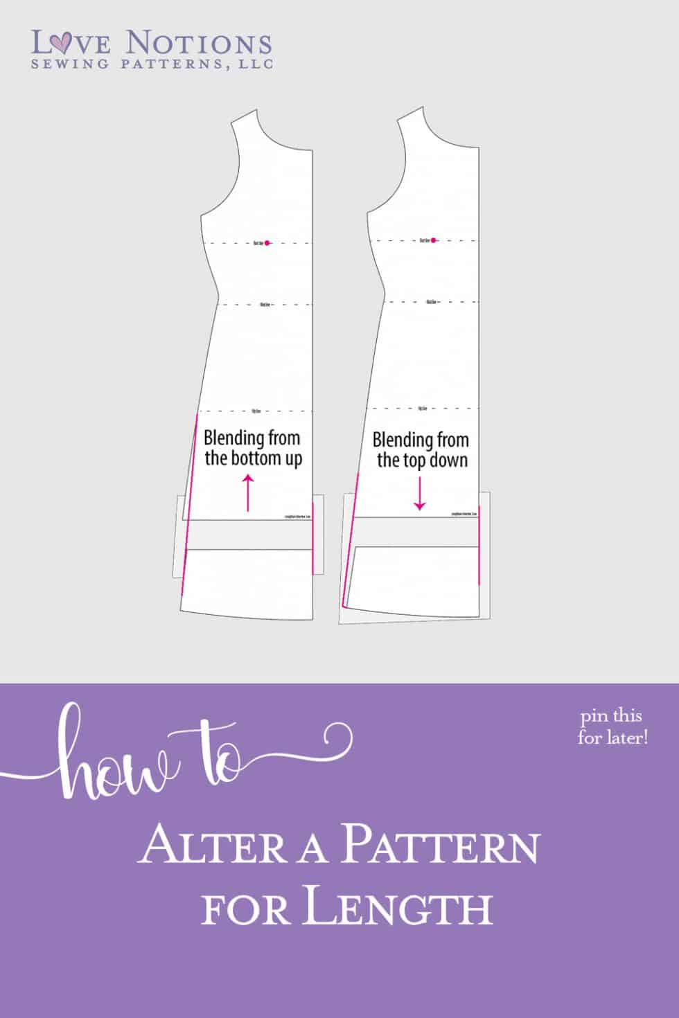Learn how to adjust a sewing pattern for different heights.