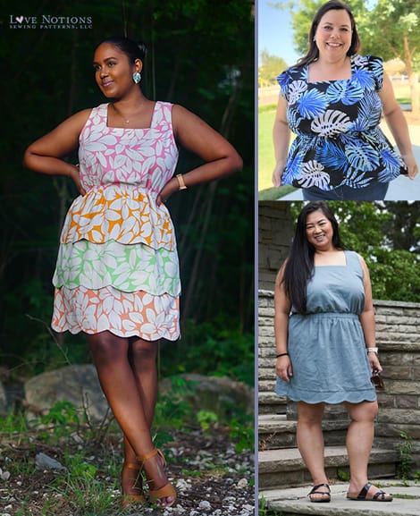 Luna Dress Sewing Pattern, dress patterns for women, women sewing patterns,  pdf sewing pattern, ladies dress patterns, fall dress